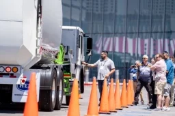 Line to ride in the MACK Truck