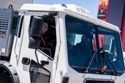 Passenger in the Mack Truck
