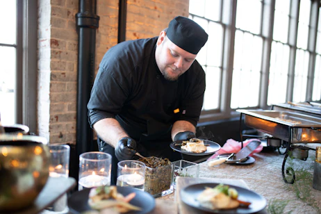 chef preparing a snack