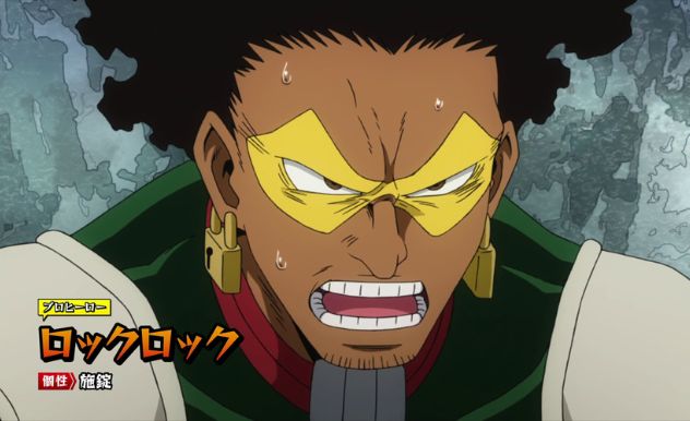 Rock lock man wearing eye mask grimacing and looking fierce