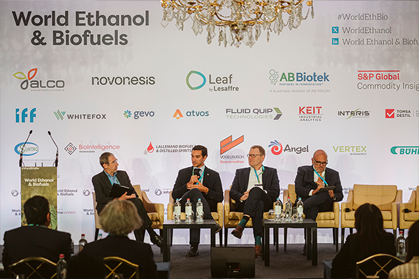 Industry leaders debating biofuels in aviation, shipping and road transport for the energy transition at the World Ethanol & Biofuels conference.