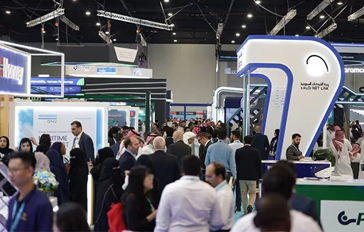 busy exhibition hall