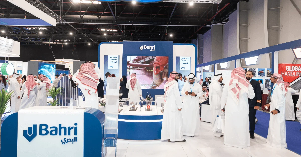 disposable stands at Saudi Maritime & Logistics Congress