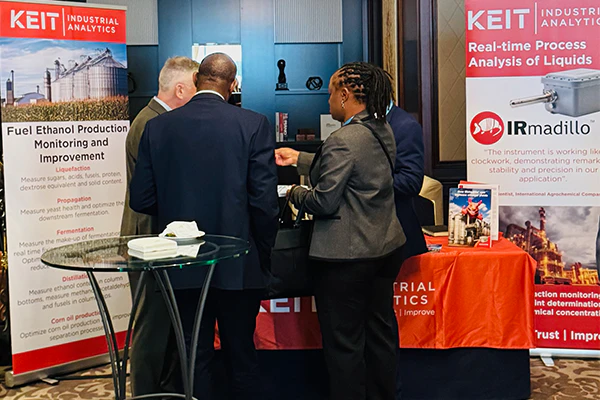 Exhibitors showcasing biofuels solutions and networking with producers at World Ethanol & Biofuels 2025 in Brussels.