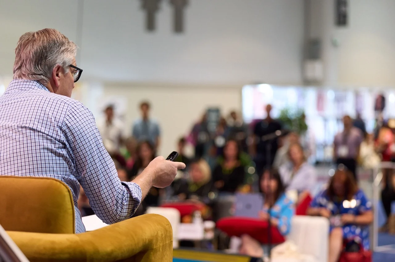 Len Pesko speaking to a full house during his session