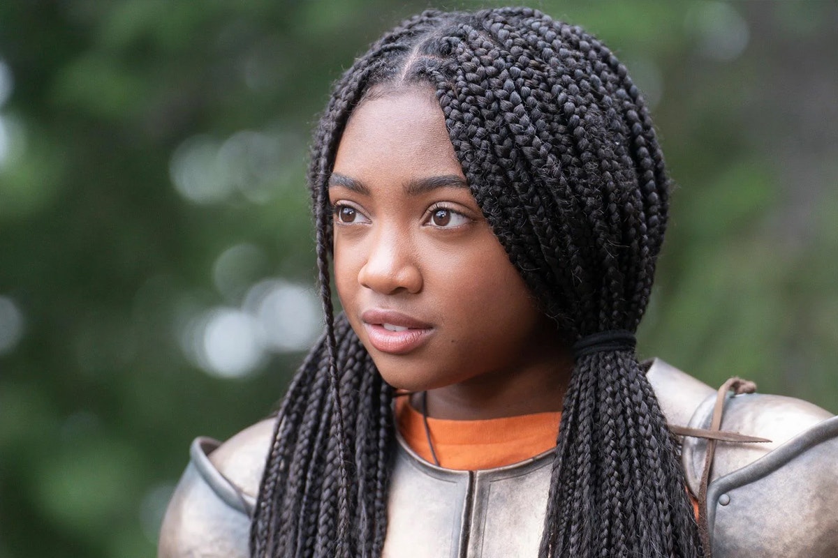 Annabeth looks determined wearing armour