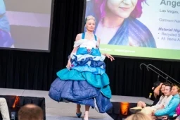 Women Walking in Dress Down Rundway at Trashion