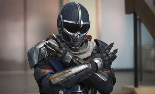 Taskmaster character in a battle position