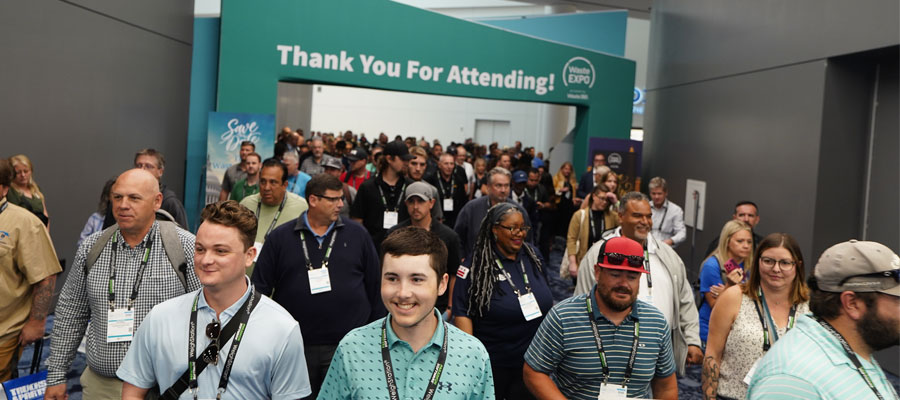 Entrance of WasteExpo 2025 exhibit hall