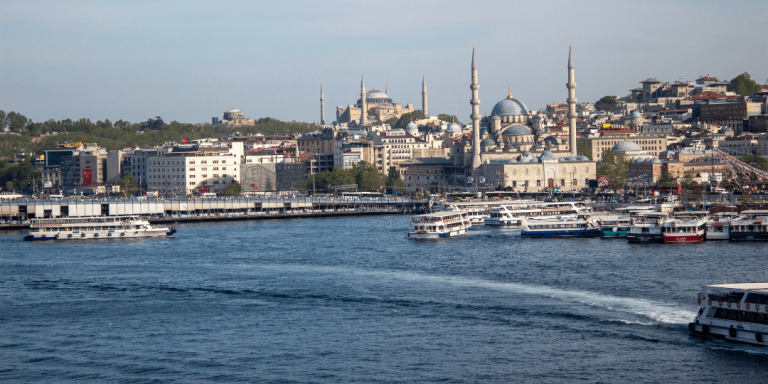 Istanbul Skyline with Sea