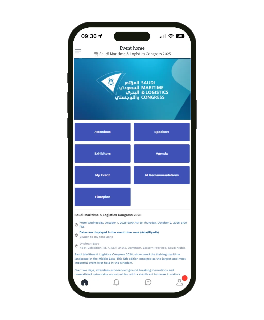 Saudi Maritime & Logistics Congress Event App