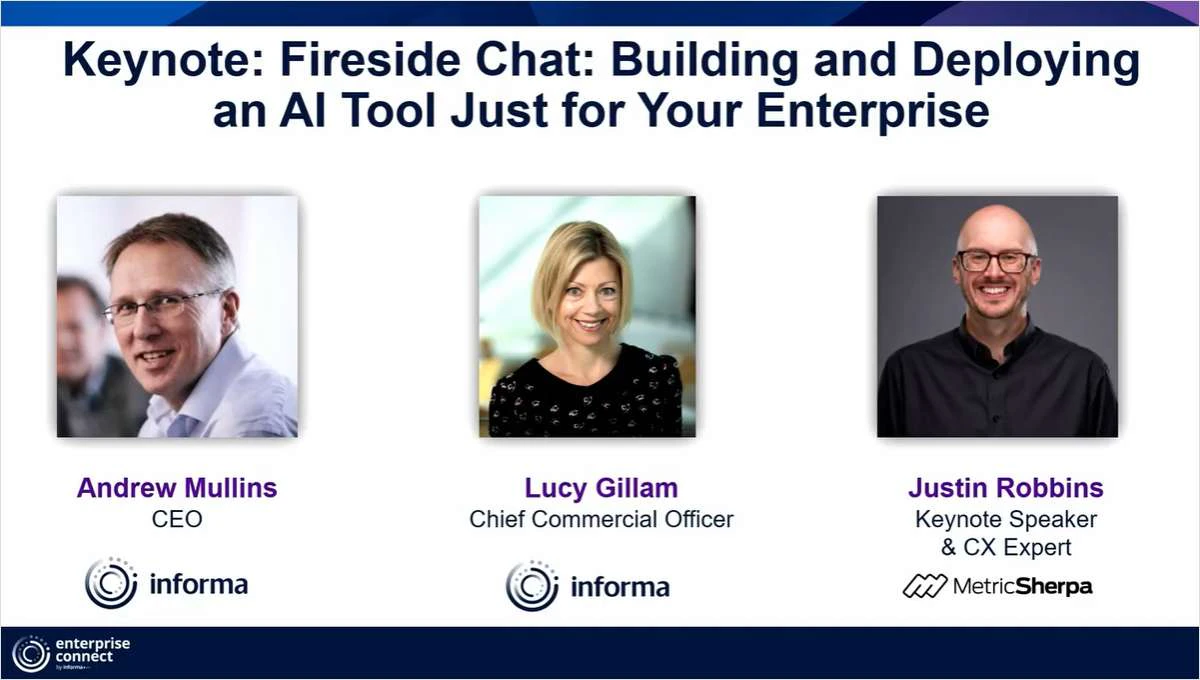 Keynote: Fireside Chat: Building and Deploying an AI Tool Just for Your Enterprise