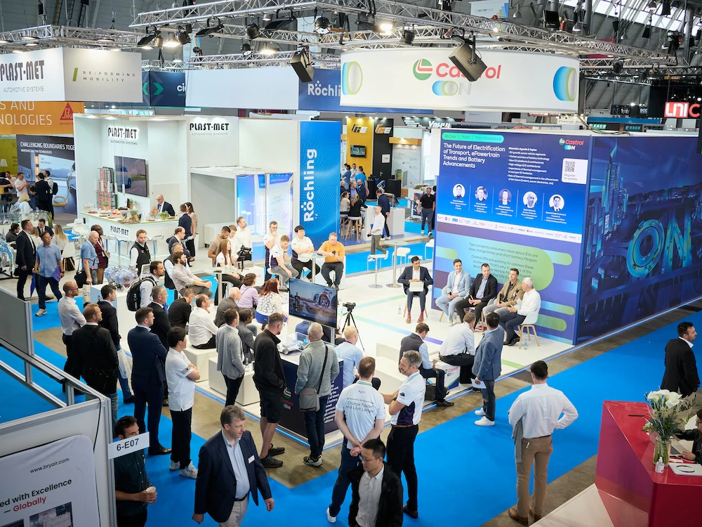 Attendees on the show floor