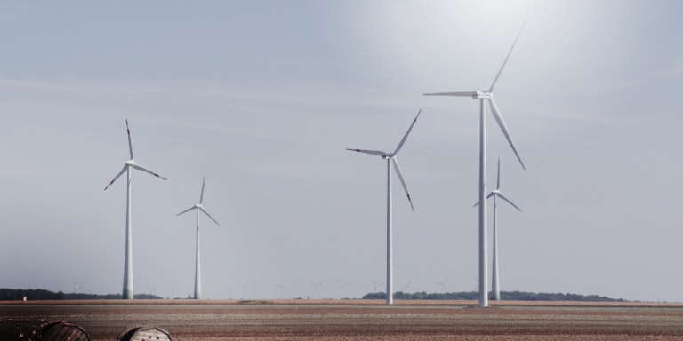 Wind Turbines Turning