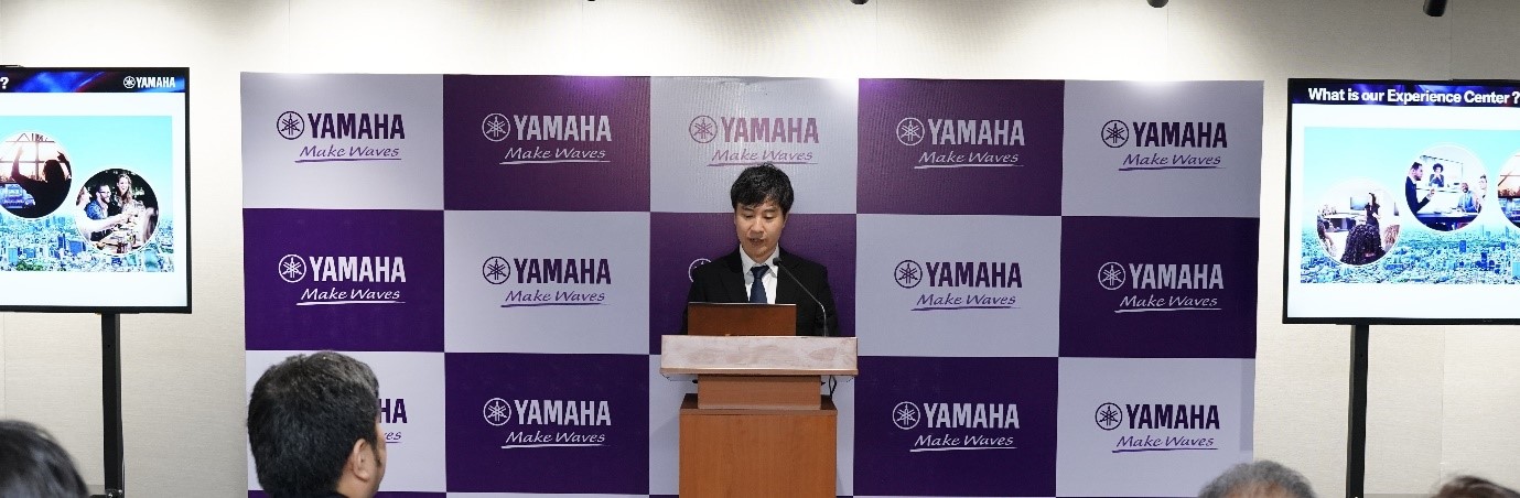 Shigenobu Namikawa, the Assistant General Manager, Audio Marketing Department, conducted a live demonstration of the centre's LAN-based control system, and many more pro audio solutions
