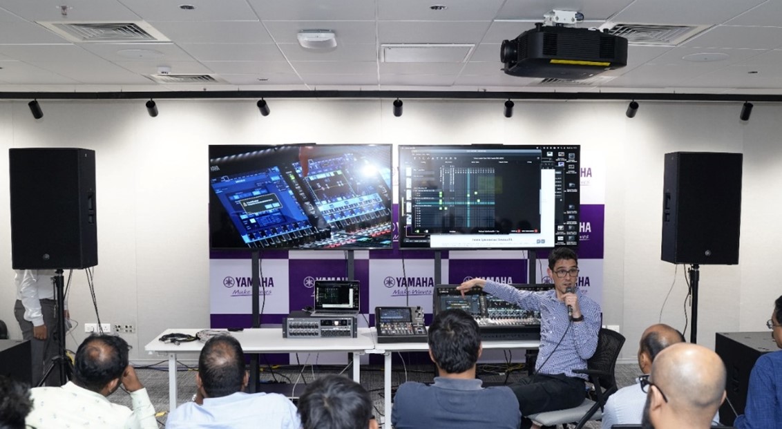 Andy Cooper from Yamaha R&D conducts live demonstration for professionals at the Experience Centre